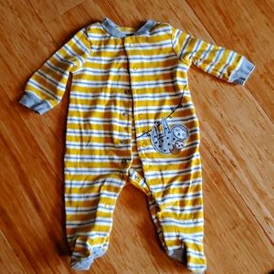 0-3 month sloth pajamas